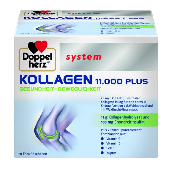 Doppelherz System Kollagen 11.000 Plus suukaudse lahuse ampullid N30