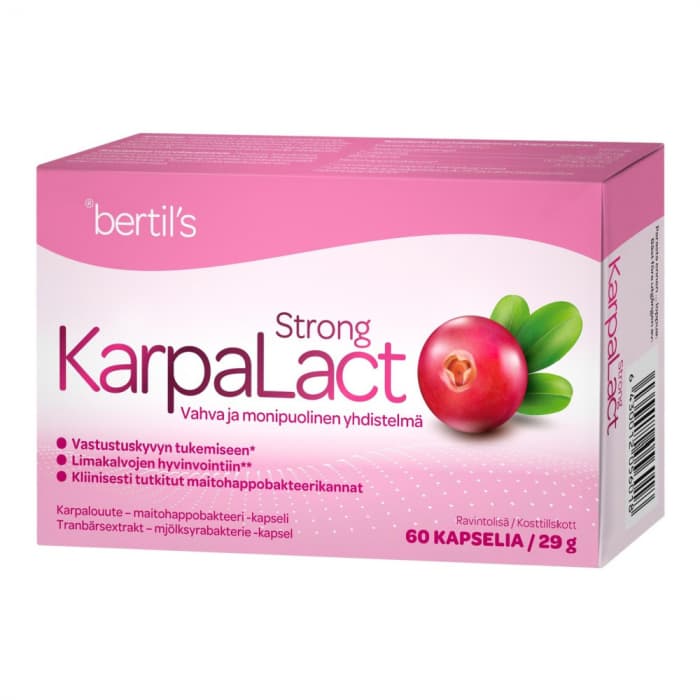 Valioravinto Karpalact Strong caps клюква+молочнокислые бактерии N60
