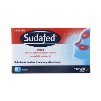 SUDAFED ÕHUK. POLÜM.KAT. TBL 60MG N12