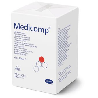 Medicomp нестерильные тампоны 7,5x7,5cm N100(4слоя)