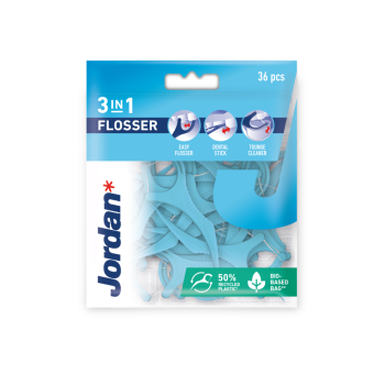 Jordan 3-in-1 Flosser зубная нить с ручкой и очистителем языка N36