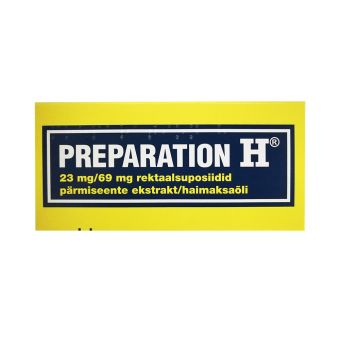 PREPARATION H REKTAALSUPOSIIT 23MG+69MG N12