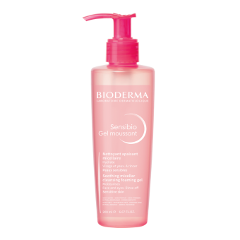 Bioderma Sensibio Gel Moussant бесцветный и легкий гель для умывания лица без запаха, для чувствительной кожим 200 мл