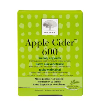 New Nordic Apple Cider витамины для улучшения обмена веществ и пищеварения 600MG N60