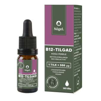 Nõgel B12-tilgad kogu perele, metüülkobalamiin MecobalActive®, 500 µg 10 ml