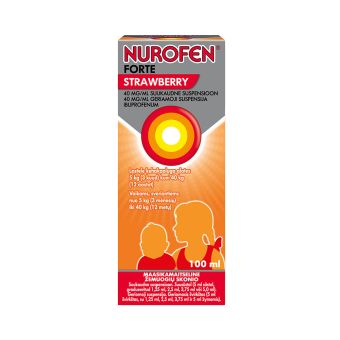 NUROFEN FORTE STRAWBERRY SUSP. 40MG 100 ml