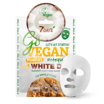 7DAYS GoVEGAN näomask Esmaspäev WHITE DAY 25 g