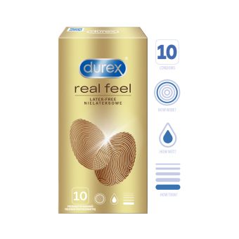 Durex Real Feel прозрачные презервативы 56 mm N10