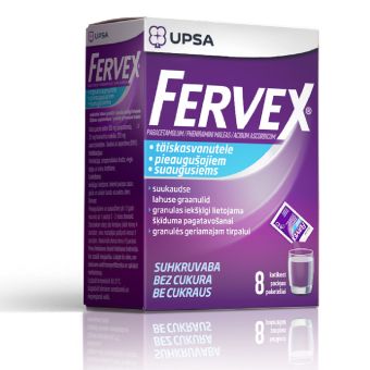 FERVEX ПЕРОРАЛЬНЫЕ РАСТВОРИМЫЕ ГРАНУЛЫ 200MG+25MG+500MG N8