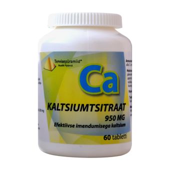 Tervisepüramiid Таблетки цитрата кальция 950MG N60