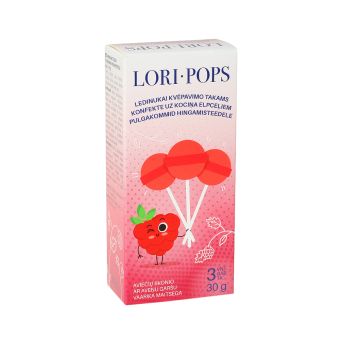 Lori Pops леденцы для дыхательных путей со вкусом малины N3