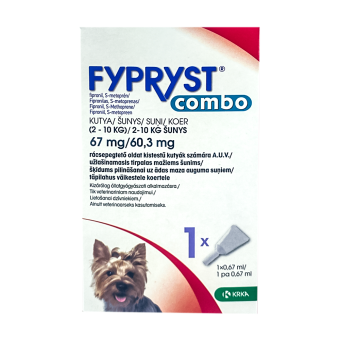 FYPRYST COMBO ТОЧЕЧНОЕ СРЕДСТВО ОТ ПАРАЗИТОВ ДЛЯ СОБАК 67MG+60.3MG N1 0.67