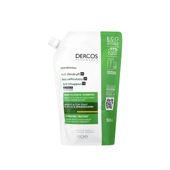 Vichy Dercos kõõmavastane šampoon kuivale peanahale täitepakend 500 ml