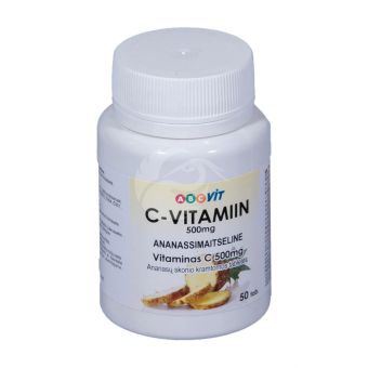 ABCvit Vitamiin C närimistbl 500mg ananassimaitseline N50