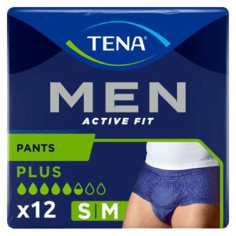 Tena MenPants Active Plus впитывающее нижнее белье для мужчин S/M, синее, 1010ml, N12