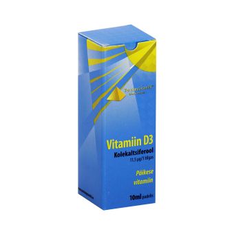 Tervisepüramiid D3-vitamiini tilgad 11,5mcg/tilk 10 ml