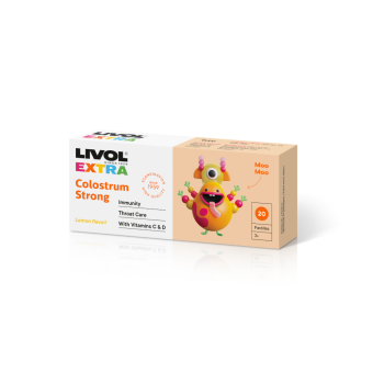 Livol Extra Colostrum Strong пастилки для горла с молозивом N20