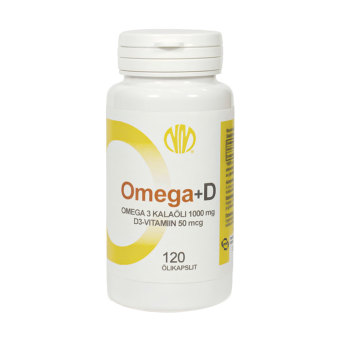 Natura Media Omega 1000mg + vitamiin D 50mcg N120