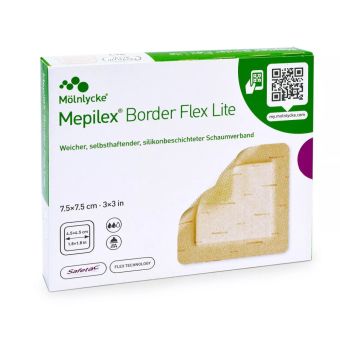 Mepilex Border Flex Lite стерильный силиконовый пластырь 7,5x7,5cm N5