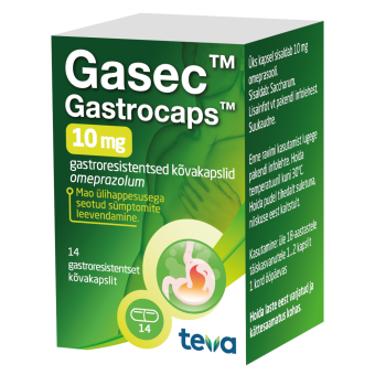 GASEC GASTROCAPS GASTRORESIST. KÕVAKAPS. 10MG N14