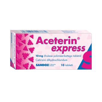 ACETERIN EXPRESS ÕHUK. POLÜM.KAT. TBL 10MG N10