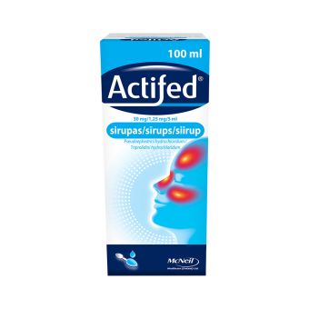 ACTIFED SIIRUP 6MG+0.25MG/ML, 100 ml 100 мл