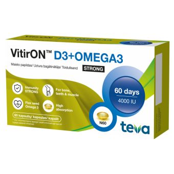 Vitiron D3+Omega3 Strong kapslid N60