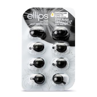 Ellips Shiny Black pealemääritavad vitamiinid tumedatele juustele N8