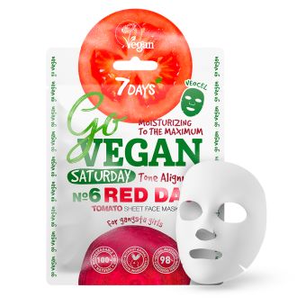 7DAYS GoVEGAN näomask Laupäev Tomato RED DAY 25 g