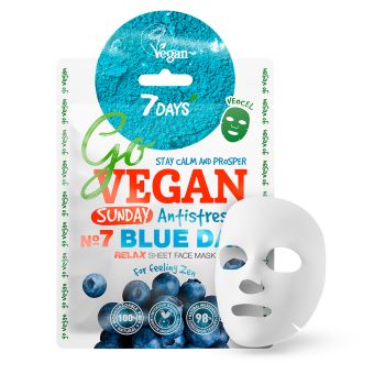 7DAYS GoVEGAN näomask Pühapäev BLUE DAY 25 g