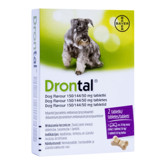 DRONTAL DOG FLAVOUR TBL 150MG+50MG+50Mg KOER N2