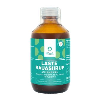 Nõgel Rauasiirup lastele apelsini ja pirniga, alates 6 kuud, rauddiglütsinaat, 25 mg/10 ml 250 ml