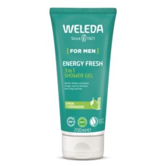 Weleda мужской освежающий гель для душа для лица, тела и волос 200 мл