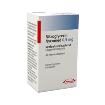 NITROGLYCERIN NYCOMED KEELEALUNE TBL 0.5MG N40