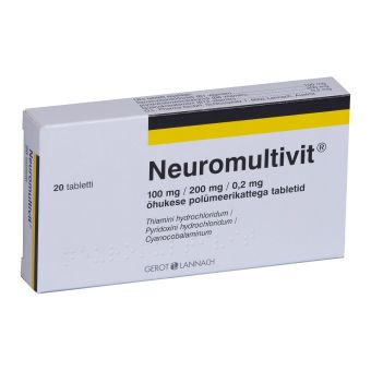 NEUROMULTIVIT ÕHUK. POLÜM.KAT. TBL 100MG+200MG+0,2MG N20