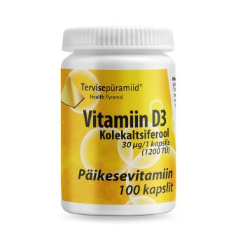 Tervisepüramiid D3-vitamiin kapslid 30mcg N100