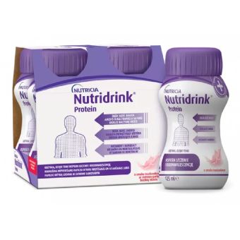 Nutridrink протеиновый напиток со вкусом клубники 4x125мл