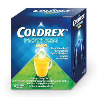 COLDREX HOTREM LEMON SUUKAUDSE LAHUSE PULBER 750MG+10MG+60MG N10