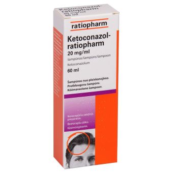 KETOCONAZOL-RATIOPHARM 20MG/ML ШАМПУНЬ 20MG/ML 60ML N1, 60 мл 60 мл