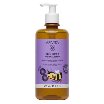 Apivita Mini Bees Gentle õrn lastešampoon mustikate ja meega 500 ml