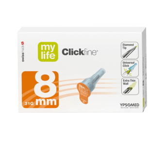 Insuliininõelad ClickFine 31g X 8mm N100 oranž