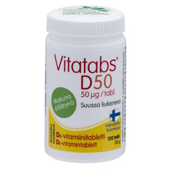 Vitatabs D3 50 MCG (2000IU)  жевательные витамины со вкусом груши N120