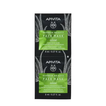 Apivita Moisturizing Aloe маска для лица 2x8ml