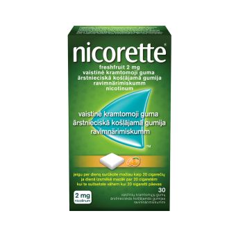 NICORETTE FRESHFRUIT RAVIMNÄRIMISKUMM 2MG N30