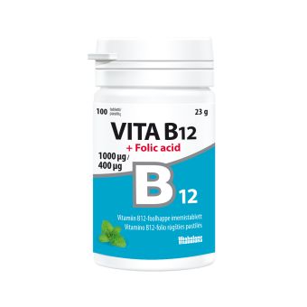 Vita B12 + Фолиевая кислота-леденцы 1mg/400mcg N100