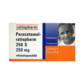 PARACETAMOL-RATIOPHARM S REKTAALSUPOSIIT 250MG N10