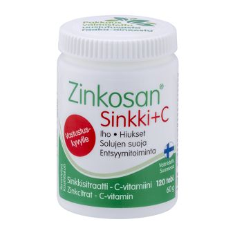 Zinkosan Tsink + C Vitamiin tabletid N120