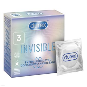 Durex Invisible Extra Lubricated kondoomid  N3