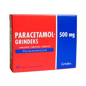 PARACETAMOL-GRINDEKS TBL 500MG N20