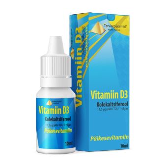 Tervisepüramiid D3-vitamiini tilgad 11,5mcg/tilk 10 ml